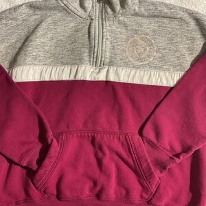 Abercrombie Kids Gray and Pink Zip Pullover